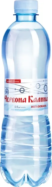 Вода мінеральна Червона калина Лагідна природна столова негазована, 0,5 л