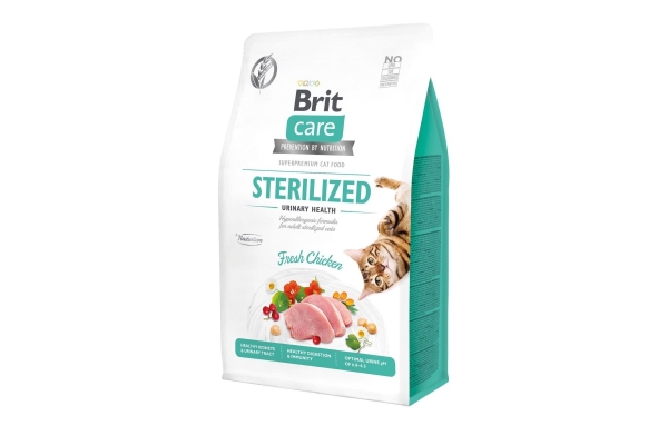Корм сухой Brit Care Cat GF Sterilized Urinary Health для стерилизованных котов с курицей, 400 г