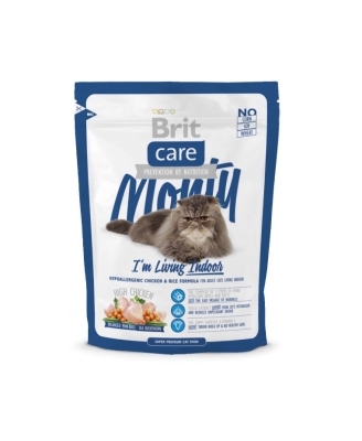 Корм сухой Brit Care Monty I am Living Indoor для кошек живущих в помещении, 400 г