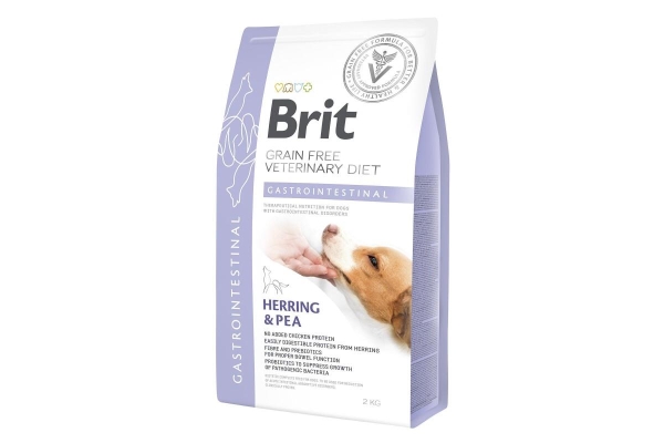 Корм сухой Brit VetDiets Gastrointestinal для взрослых собак с селедкой и лососем, 2 кг