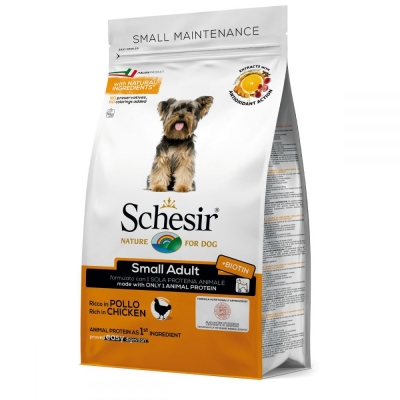 Корм сухой монопротеиновый Schesir Dog Small Adult Chicken для взрослых собак малых пород с курицей, 800 г