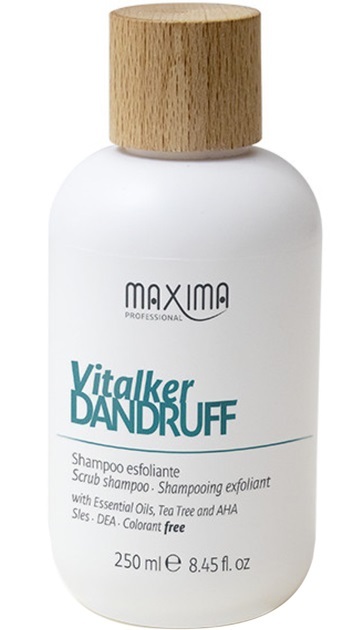Шампунь-скраб для волос Maxima Vitalker против перхоти с эфирным маслом, маслом чайного дерева и АНА, 250 мл