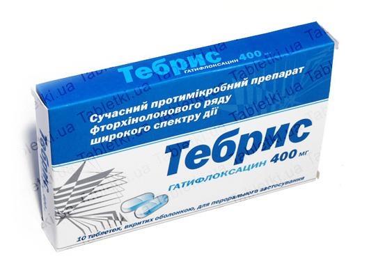 Тебрис таблетки, п/о по 400 мг №10