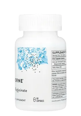 Залізо Бісгліцинат 25 мг Thorne Research Iron Bisglycinate капсули №60