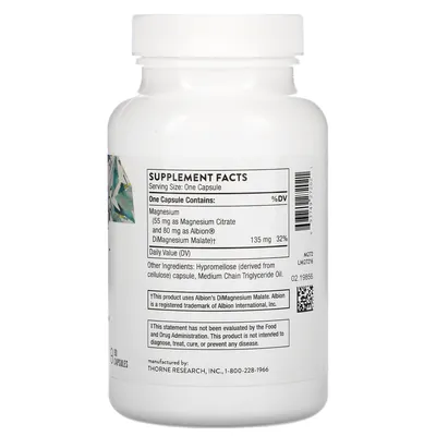 Магній цитрамат Thorne Research Magnesium Citramate капсули №90