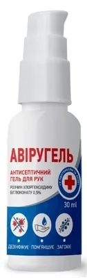Авіругель антисептичний гель для рук по 30 мл у флак.