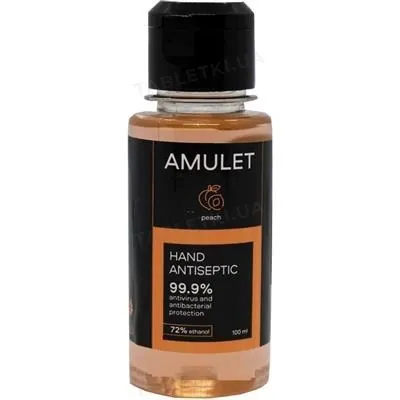 Амулет персик amulet peach антисептичний засіб для рук по 100 мл у флак.