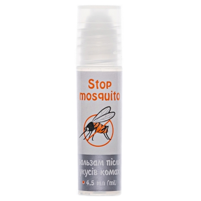 Бальзам Stop Mosquito после укусов насекомых, 4,5 мл