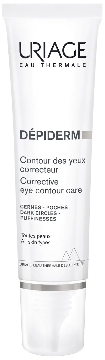 Крем-гель для контуру очей Uriage Depiderm Brightening Eye Contour Care коригуючий догляд для тьмяної шкіри, 15 мл