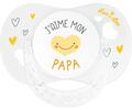 Пустышка силиконовая Luc et Lea J’aime mon papa симметричная 0-6 месяцев, 1 шт