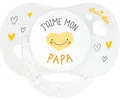 Пустушка силіконова Luc et Lea J’aime mon papa симетрична 0-6 місяців, 1 шт