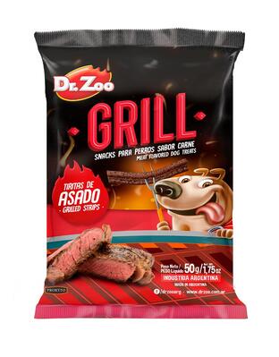 Лакомство для собак Dr.Zoo Grill Жевательные полоски со вкусом мяса на гриле, 50 г