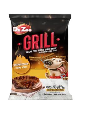 Лакомство для собак Dr.Zoo Grill Жевательные полоски со вкусом стейка на гриле, 50 г
