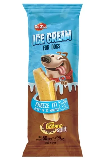 Ласощі для собак Dr.Zoo Ice Cream Морозиво зі смаком банана, 50 г