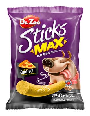 Лакомство для собак Dr.Zoo Sticks max Палочки со вкусом пепперони, 50 г