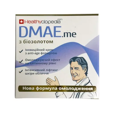 Крем для обличчя Healthyclopedia DМАЕ.me з біозолотом ліфтинг ефект, 50 мл