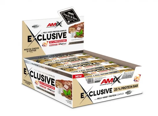 Батончик протеїновий Amix Nutrition Exclusive Protein Bar білий шоколад-кокос, 85 г 1/12