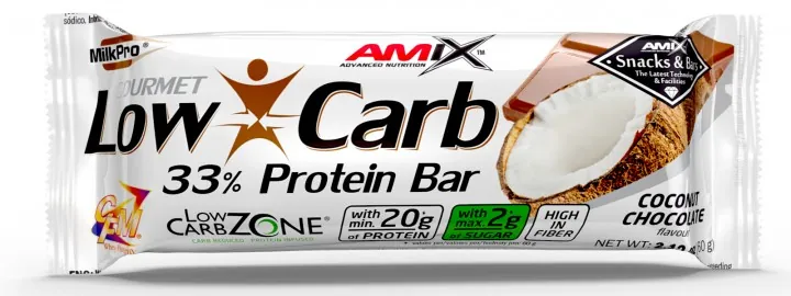 Батончик протеїновий Amix Nutrition Low-Carb 33% Protein Bar кокос-шоколад, 60 г 1/15