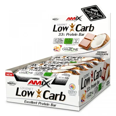 Батончик протеїновий Amix Nutrition Low-Carb 33% Protein Bar кокос-шоколад, 60 г 1/15