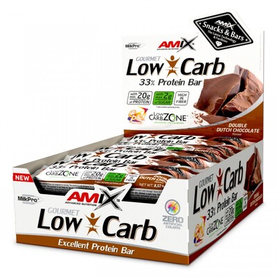 Батончик Amix Nutrition Low-Carb 33% Protein Bar Double-dutch chocolate, 60 г 1/15
