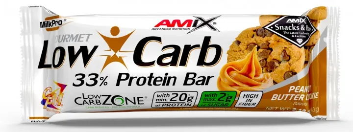 Батончик протеїновий Amix Nutrition Low-Carb 33% Protein Bar печиво з арахісовою пастою, 60 г 1/15