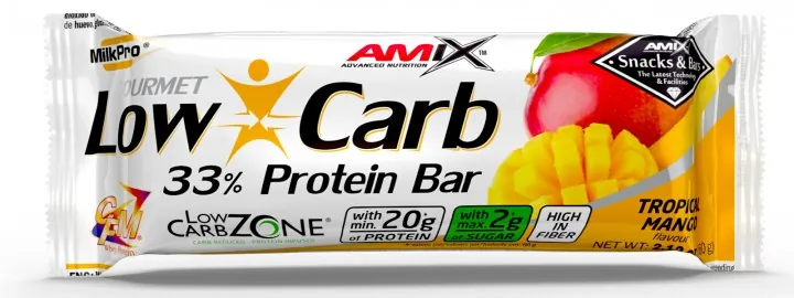 Батончик протеїновий Amix Nutrition Low-Carb 33% Protein Bar тропічний манго, 60 г 1/15