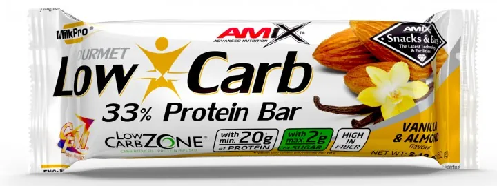 Батончик протеїновий Amix Nutrition Low-Carb 33% Protein Bar ваніль-мигдаль, 60 г