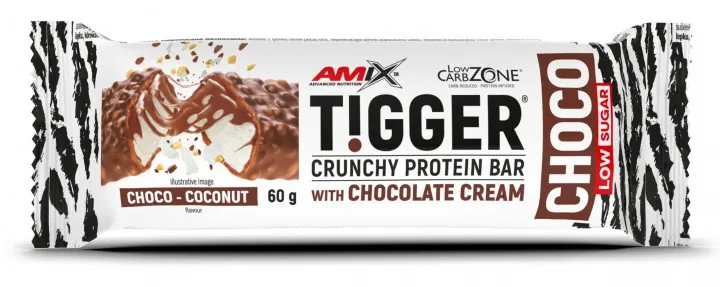 Батончик протеїновий Amix Nutrition Tigger Crunchy Protein Bar Choco шоколад-кокос, 60 г