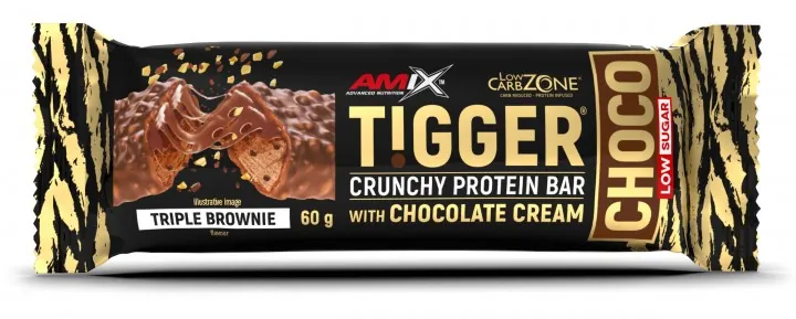 Батончик протеїновий Amix Nutrition Tigger Crunchy Protein Bar Choco потрійний брауні, 60 г