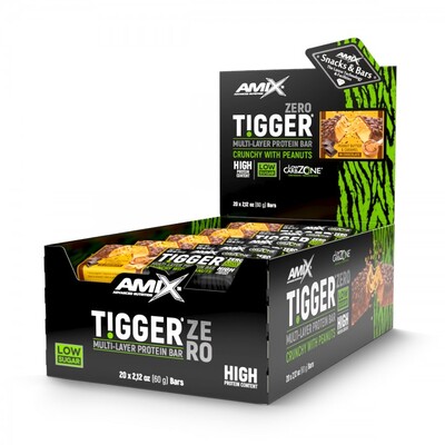 Батончик Amix Nutrition TiggerZero Multi-Layer Protein Bar Peanut Butter Cake, 60 г 1/20