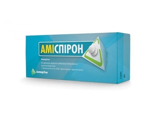 Амиспирон IC таблетки, п/плен. обол., прол./д. по 0.08 г №10
