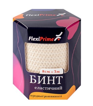 Бинт эластичный FlexiPrime средней растяжимости 3 м х 8 см