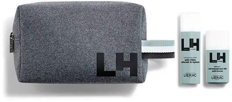 Набір Lierac Promo Homme Global Anti-Aging (Флюїд 50 мл + Дезодорант 50 мл + Косметичка)