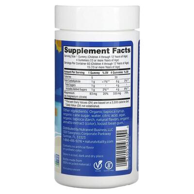 Магний для детей Natural Vitality CALM Kids A Magnesium supplement сладкий цитрус, 60 жевательных таблеток
