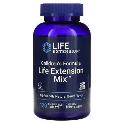Мультивитамины для детей Life Extension Children's Formula Life Extension Mix, ягодный вкус, 120 жевательных таблеток