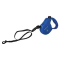 Рулетка Collar control 12 кг світловідбиваюча стрічка трос, синя, 5 м