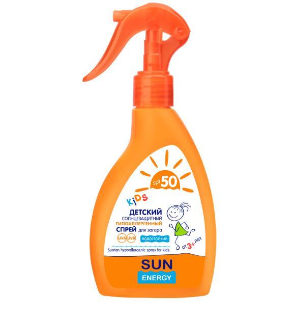 Спрей детский Sun Energy Kids солнцезащитный SPF50, 200 мл