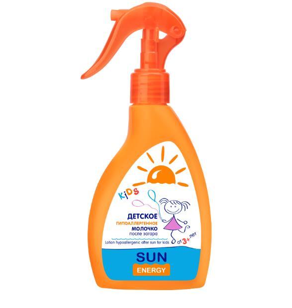 Молочко после загара Sun Energy Kids гипоаллергенное, 200 мл