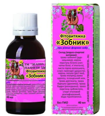 Зобник фітовитяжка краплі по 40 мл у флак.