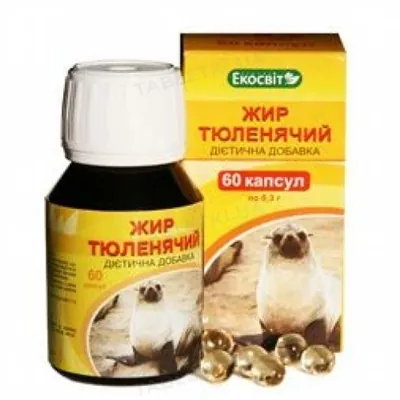 Жир тюленячий Екосвіт капсули 0,3 г №60