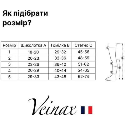 Гольфы компрессионные Veinax Microtrans 881L-BG класс компрессии 3 длинные, закрытый носок, бежевые, размер 4