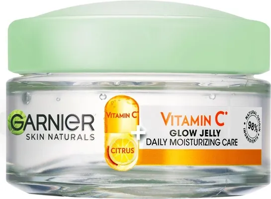 Гель для обличчя Garnier Skin Naturals зволожувальний з вітаміном С для тьмяної шкіри обличчя з ефектом сяяння та вирівнювання тону, 50 мл