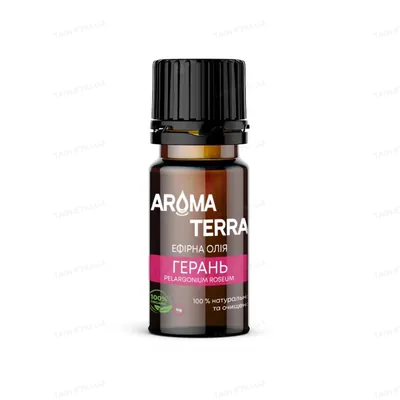 Ефірна олія Aroma Terra Герані, 10 мл