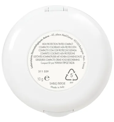 Крем-пудра для обличчя Avene SPF50+ сонцезахисна з мінеральними фільтрами, бежевий, 10 г