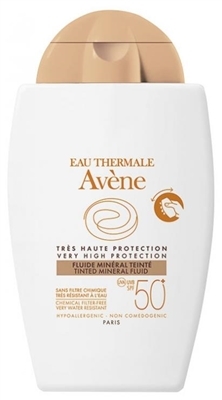 Флюид Avene Fluide Mineral Teinte SPF50+ солнцезащитный тональный минеральный, 40 мл