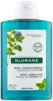 Шампунь Klorane Mint BIO М'ята детокс, 200 мл