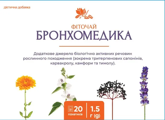 Фіточай Бронхомедика по 1,5 г №20 у філ.-пак.