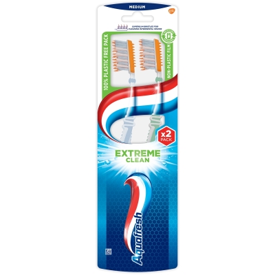 Зубна щітка Aquafresh Extreme Clean Medium 1+1