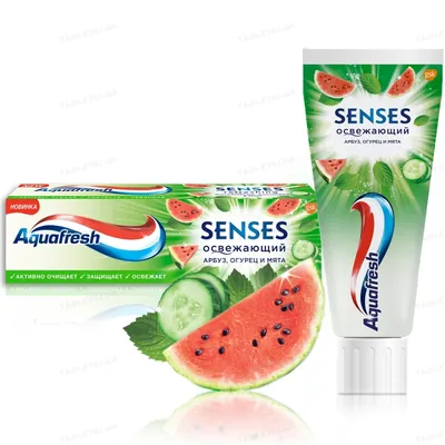 Зубна паста Aquafresh Senses Освіжаючий кавун, огірок та м'ята, 75 мл