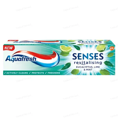 Зубна паста Aquafresh Senses Revitalising евкаліпт, лайм та м'ята, 75 мл